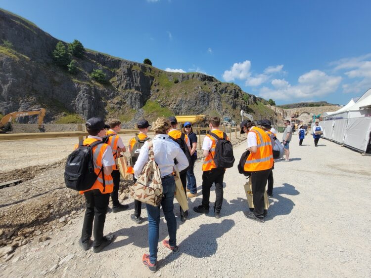 The IQ arranged for a group of Year 10 students from Chapel-en-le-Frith High School to attend the Hillhead 2022 exhibition