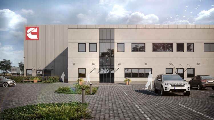 An artistic impression of Cummins' planned state-of-the-art high-horsepower engine rebuild centre in Krakow, Poland