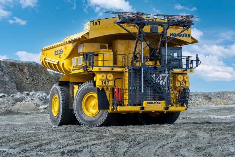 Komatsu commissions first diesel trolley power agnostic truck