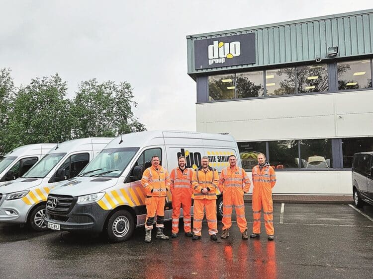 The Duo Site Services team at Duo's Coventry HQ. Image/Duo Goup