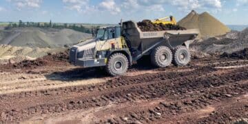 A Rokbak RA40 hauling overburden in Alberta, Canada. Image/Rokbak