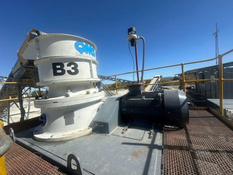 B-Series Cone Crushers are manufactured by QMS in the UK. Image: QMS