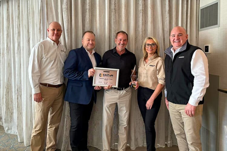 Houston-based heavy equipment specialist Easton Sales & Rentals is Rokbak’s Dealer of the Year for 2025. Image: Rokbak