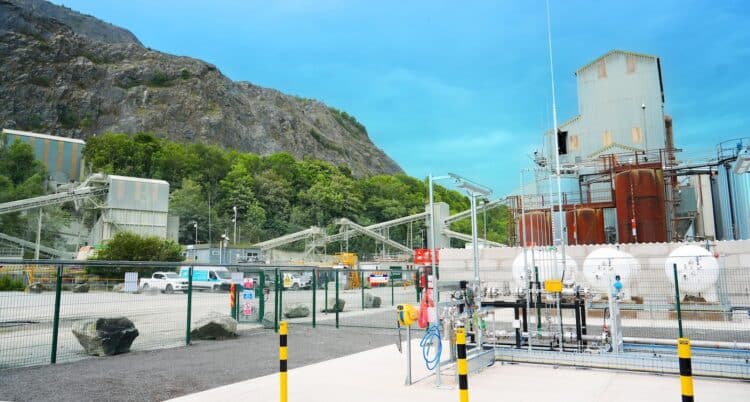 The Criggion plant trial is part of the UK Government’s Industrial Hydrogen Accelerator programme. Image: Heidelberg Materials UK