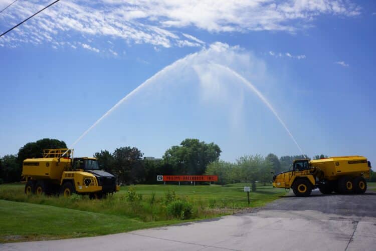 HiVol Water Tanks are designed to provide an efficient dust control solution. Image: Philippi-Hagenbuch