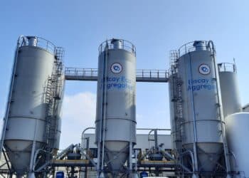 Biscay Eco Aggregates has started production at its new Port of Bilbao plant, bringing O.C.O’s carbon capture and utilisation technology to mainland Europe. Image: O.C.O Technology