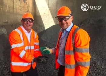 New aggregates director Barry Mellor (left) with O.C.O Technology MD Philip Atkinson. Image: O.C.O Technology